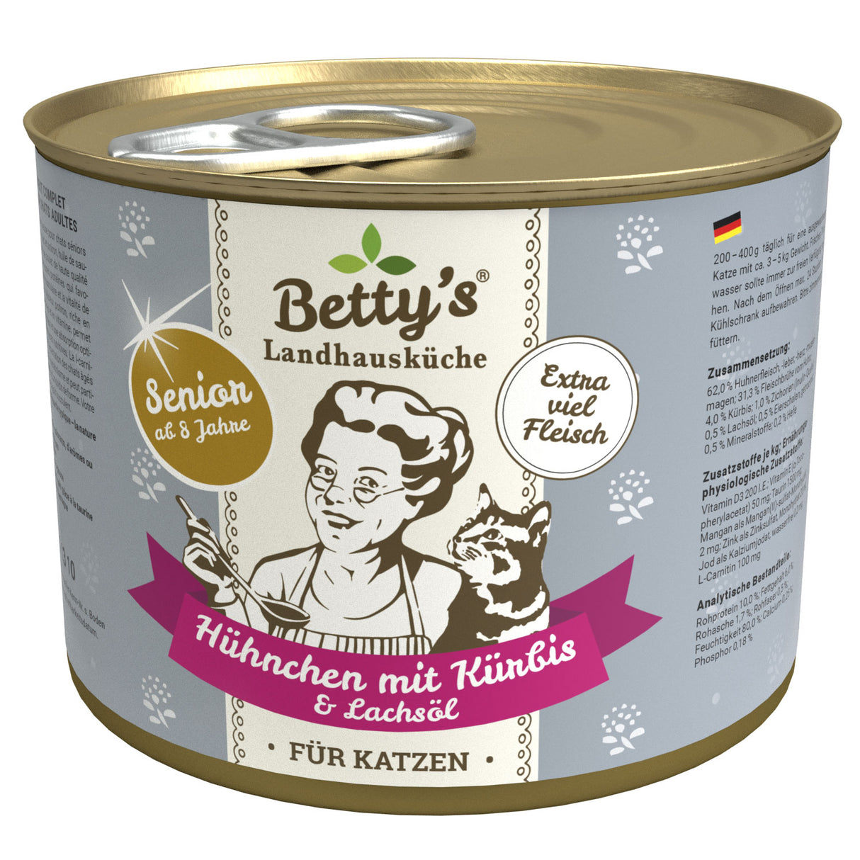Bettys Katzenfutter Senior Hühnchen mit Kürbis