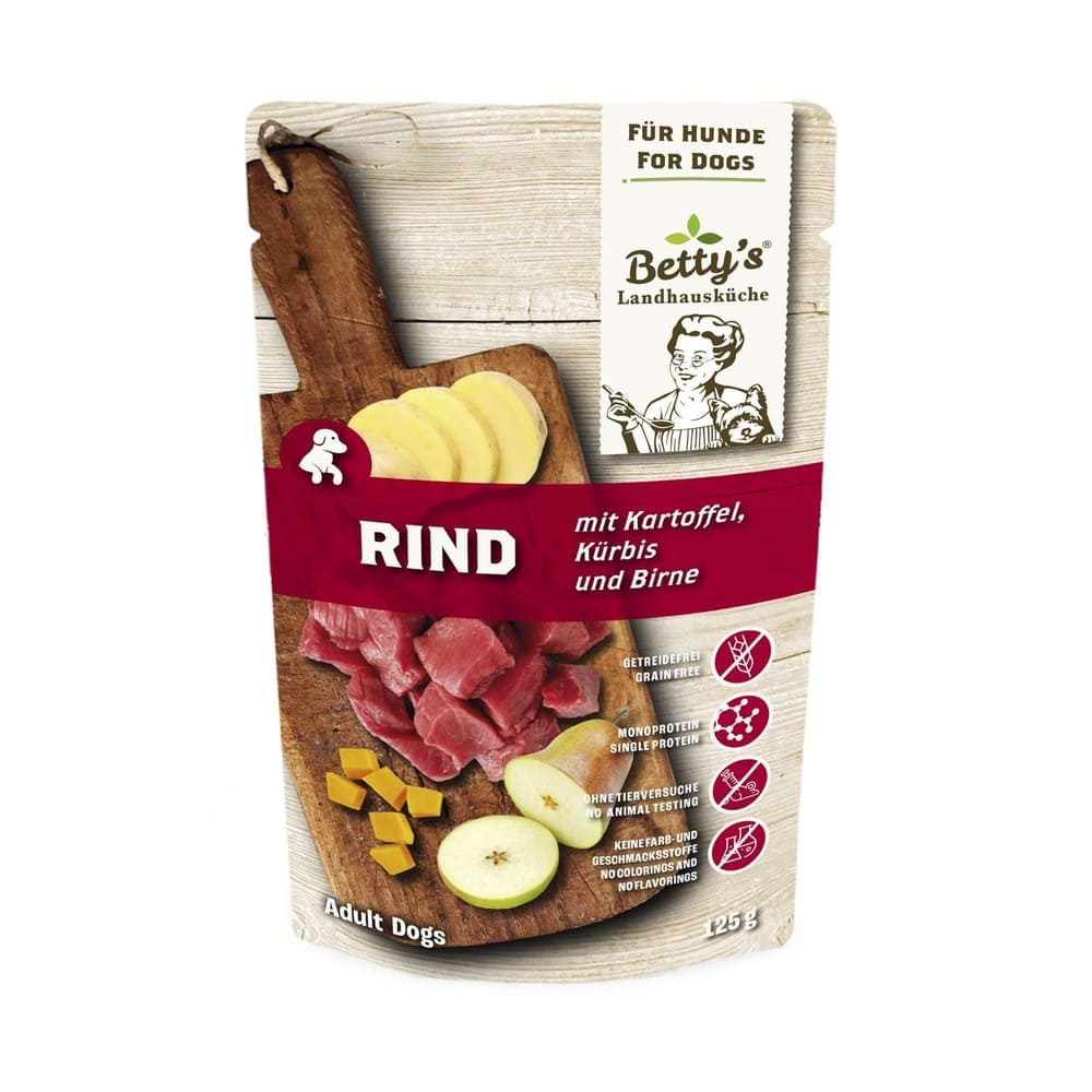 Bettys Hund Frischebeutel Rind mit Kartoffel