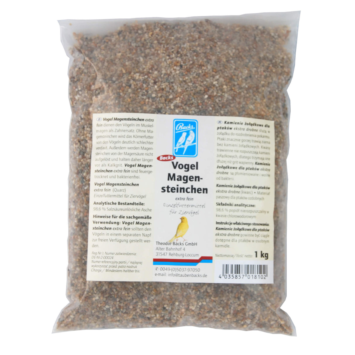 Magensteinchen für Vögel