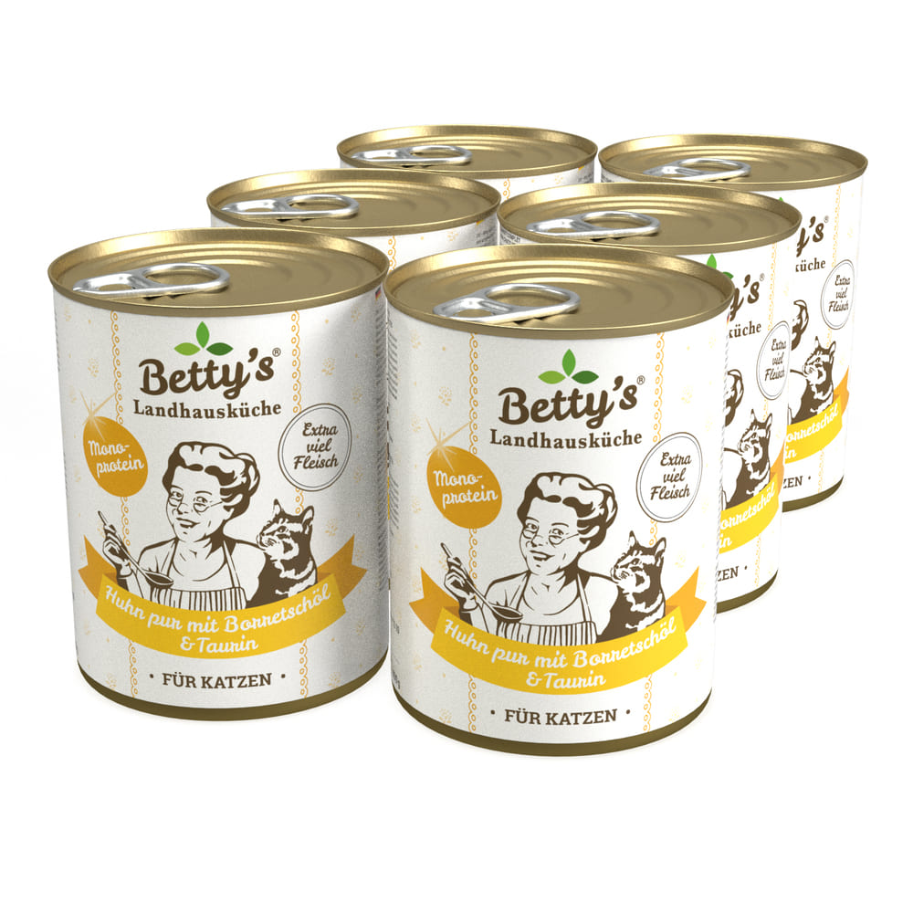 Betty's Katzen Nassfutter Dosen Monoprotein Huhn PUR