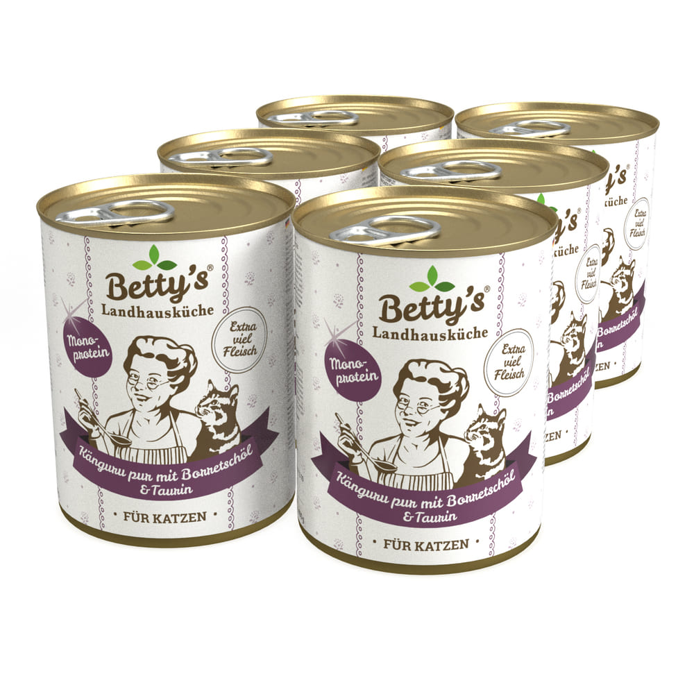 Betty's Nassfutter für Katzen Känguru PUR