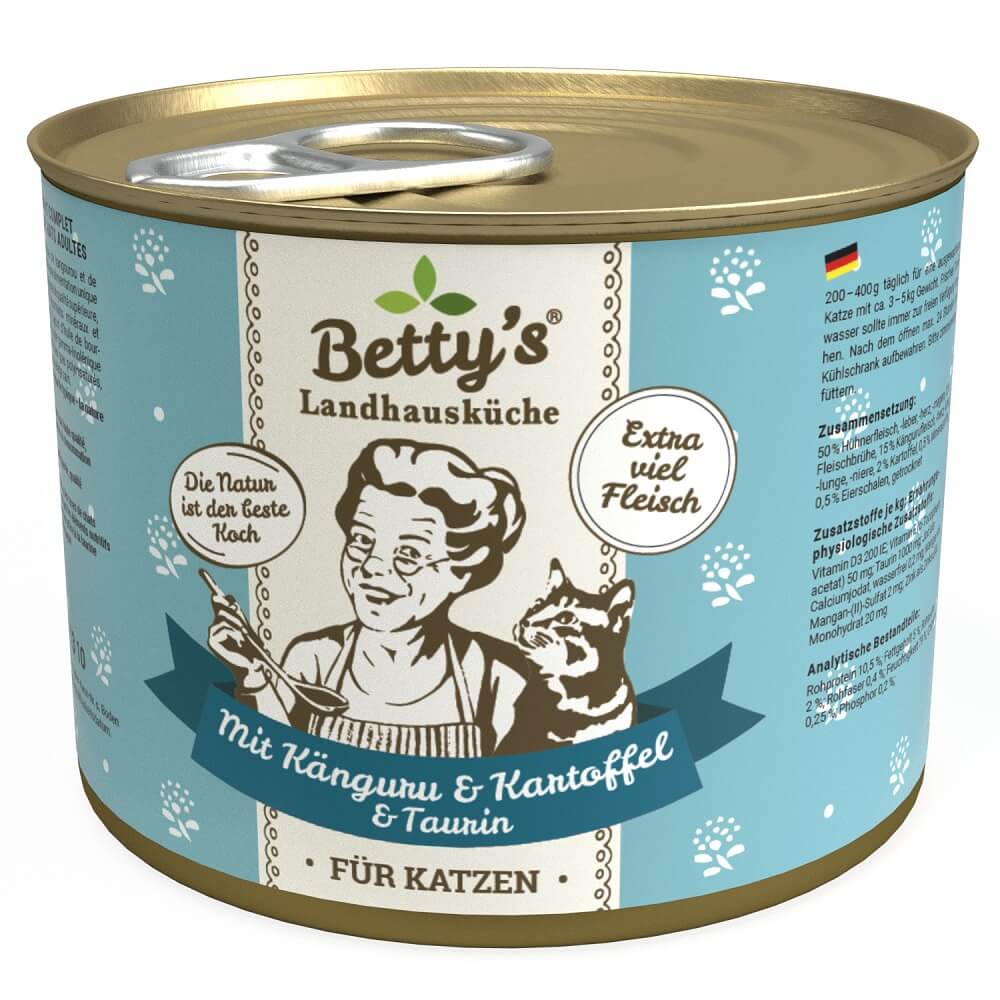 Känguru Katzenfutter in 200g Dosen