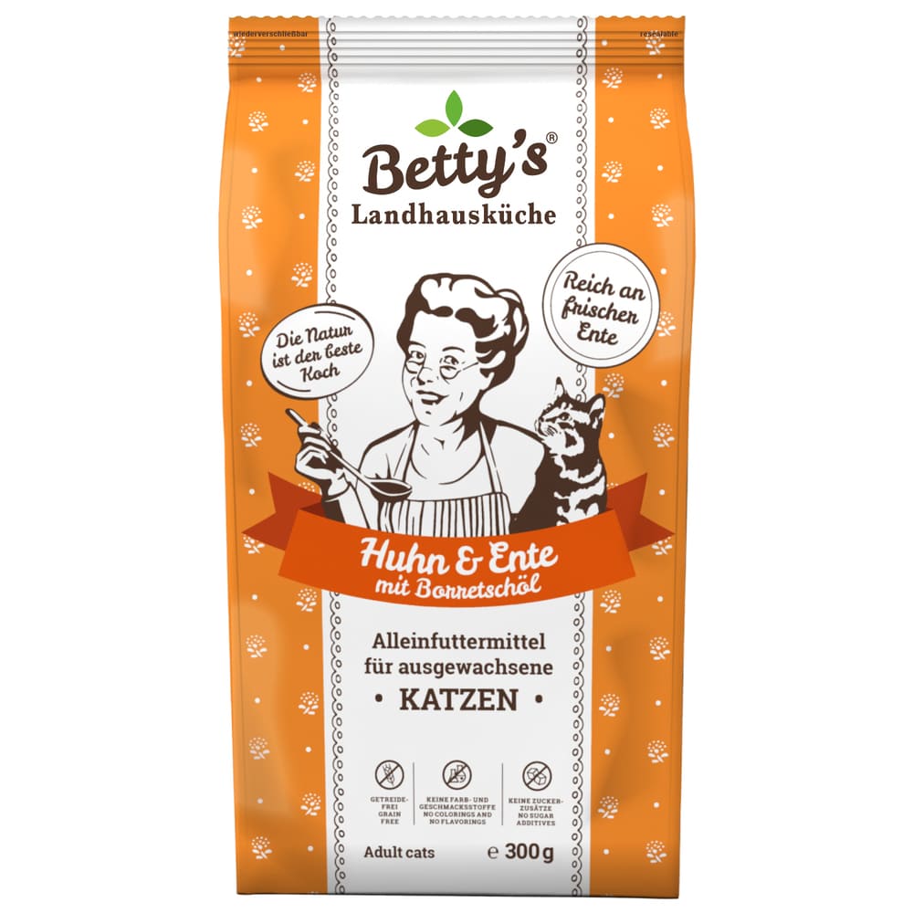 Betty's Katzen Trockenfutter Adult Huhn & Ente