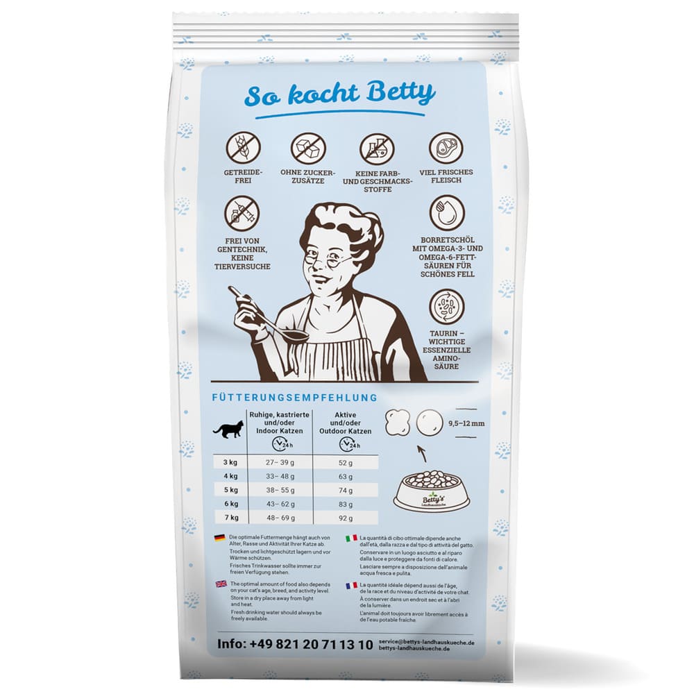 Betty's Katzen Trockenfutter Adult Pferd PUR