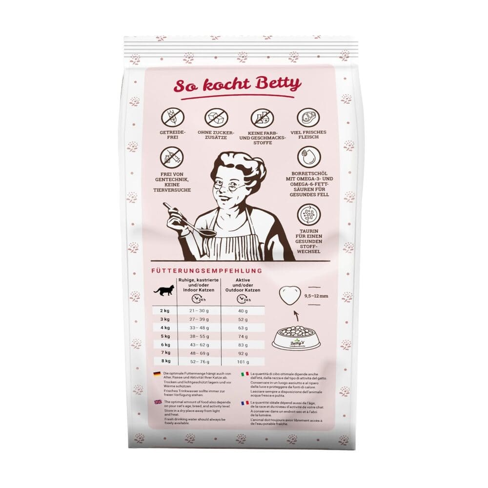 Betty's Katzen Trockenfutter Adult Rind pur