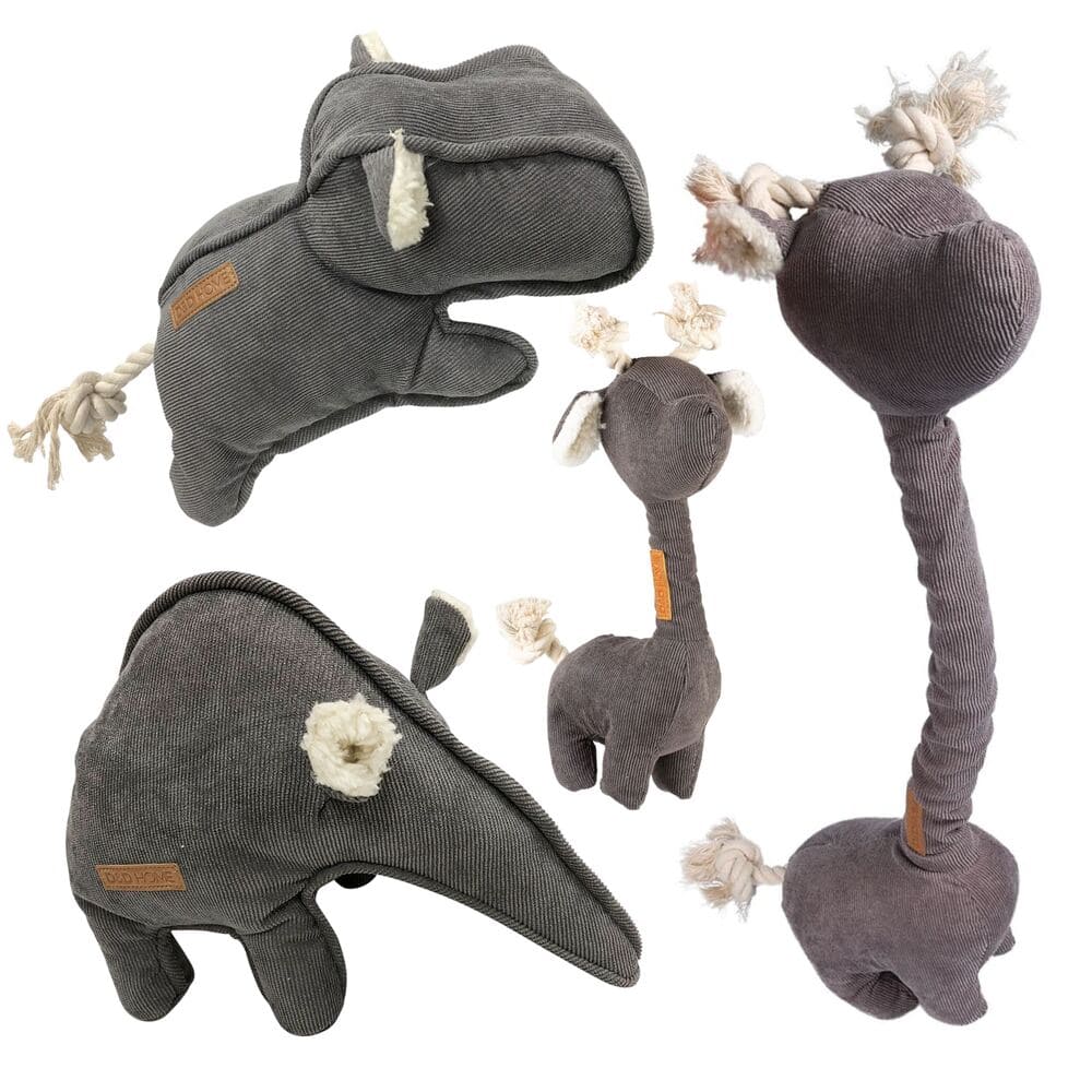 D&D Home Graues Cord Spielzeug für Hunde