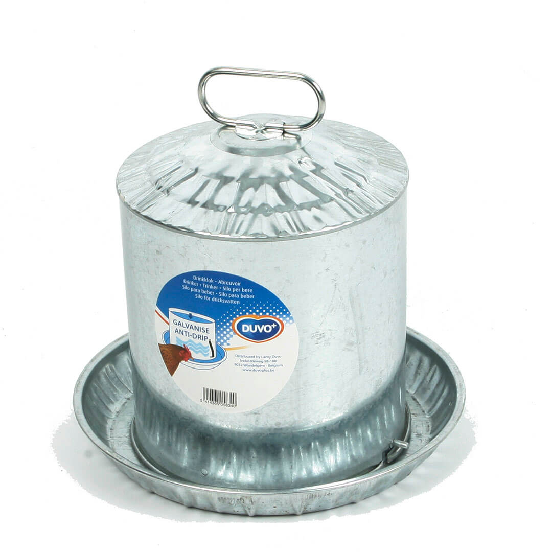 Doppelmantel Wassertränke für Hühner aus Metall