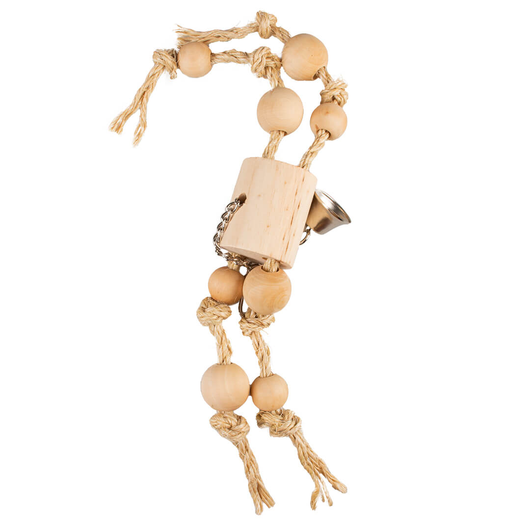 Spielzeug aus Sisal mit Holzperlen