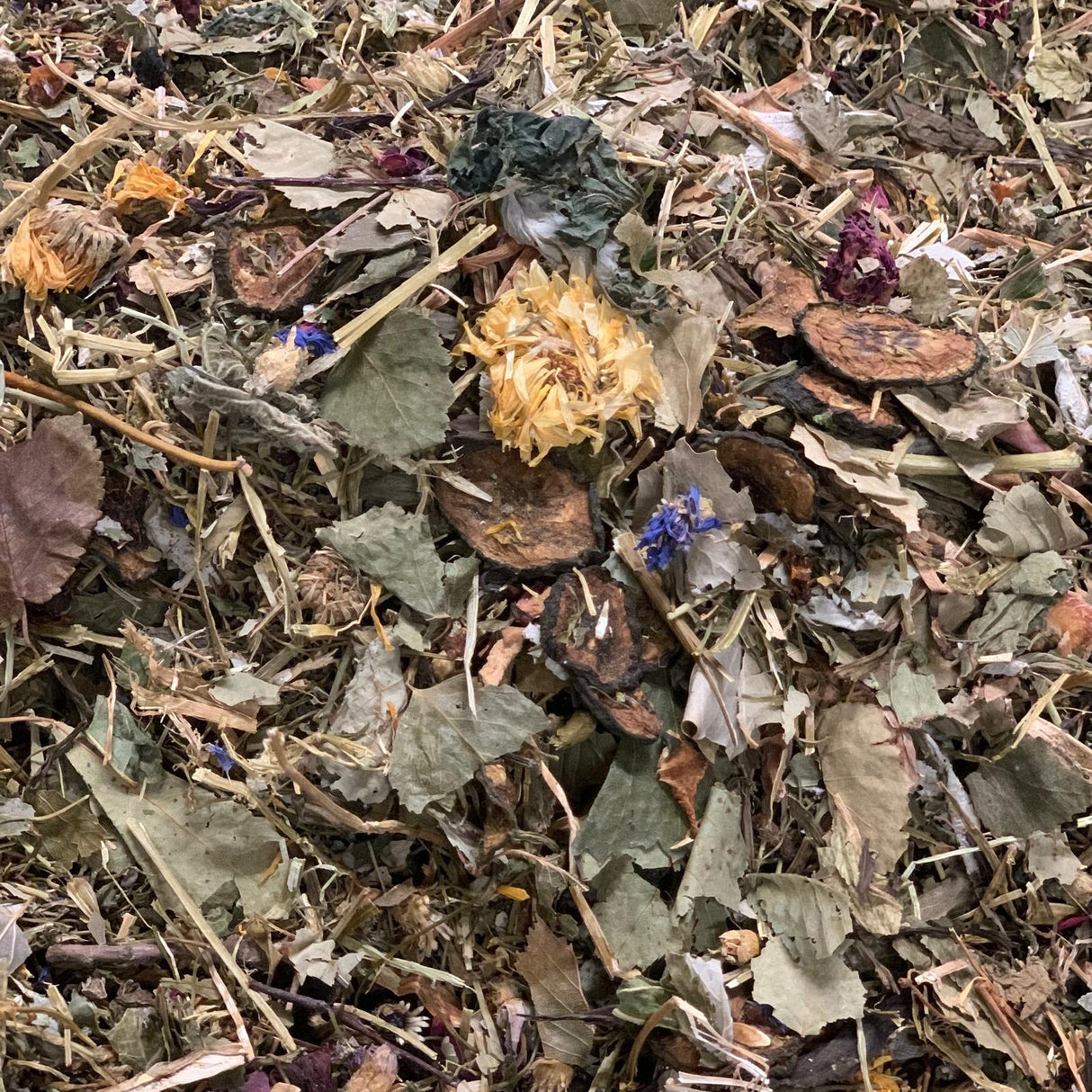 Blüten Kräuter und Gemüse für Tiere