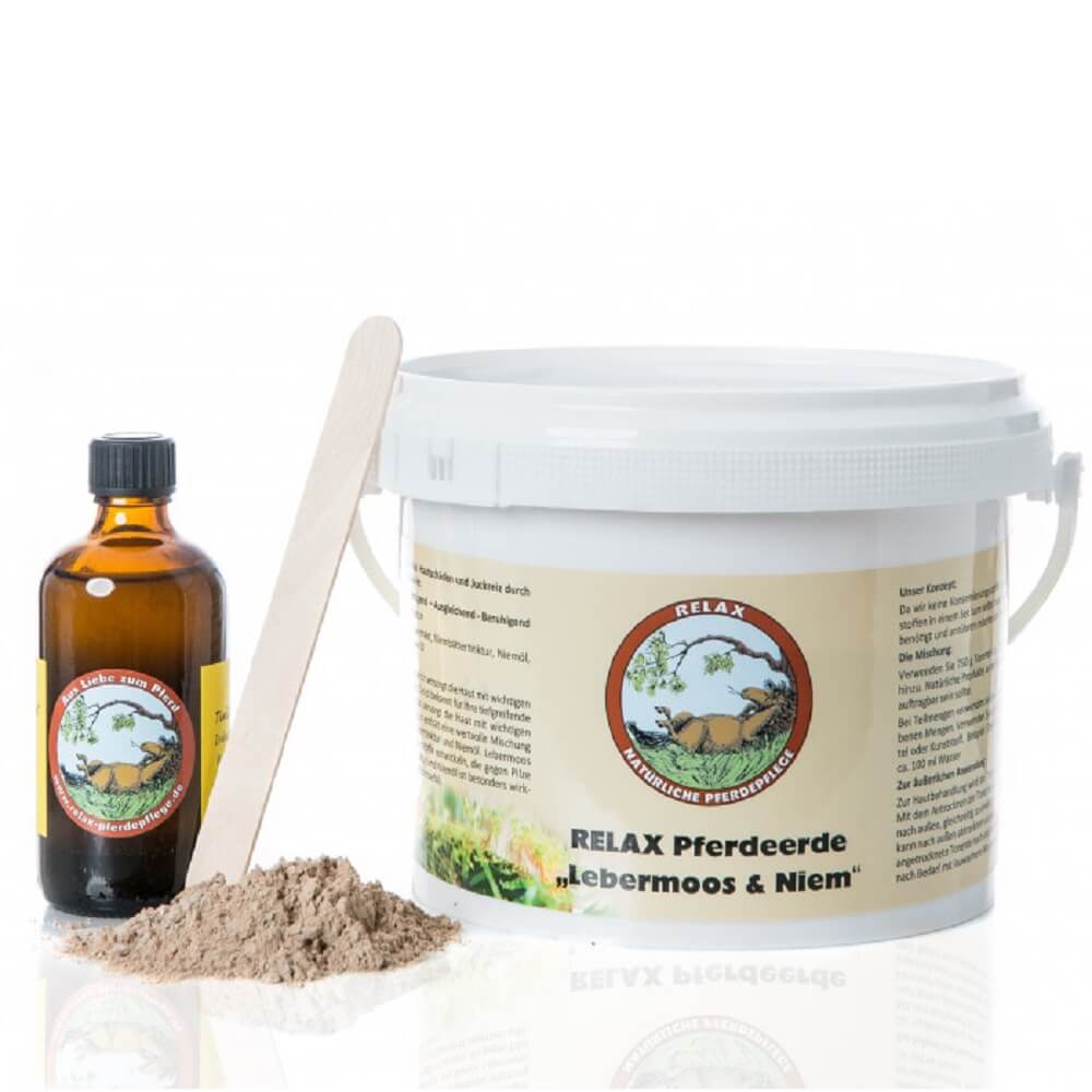 Heilerde für Pferde mit Lebermoos und Niemöl