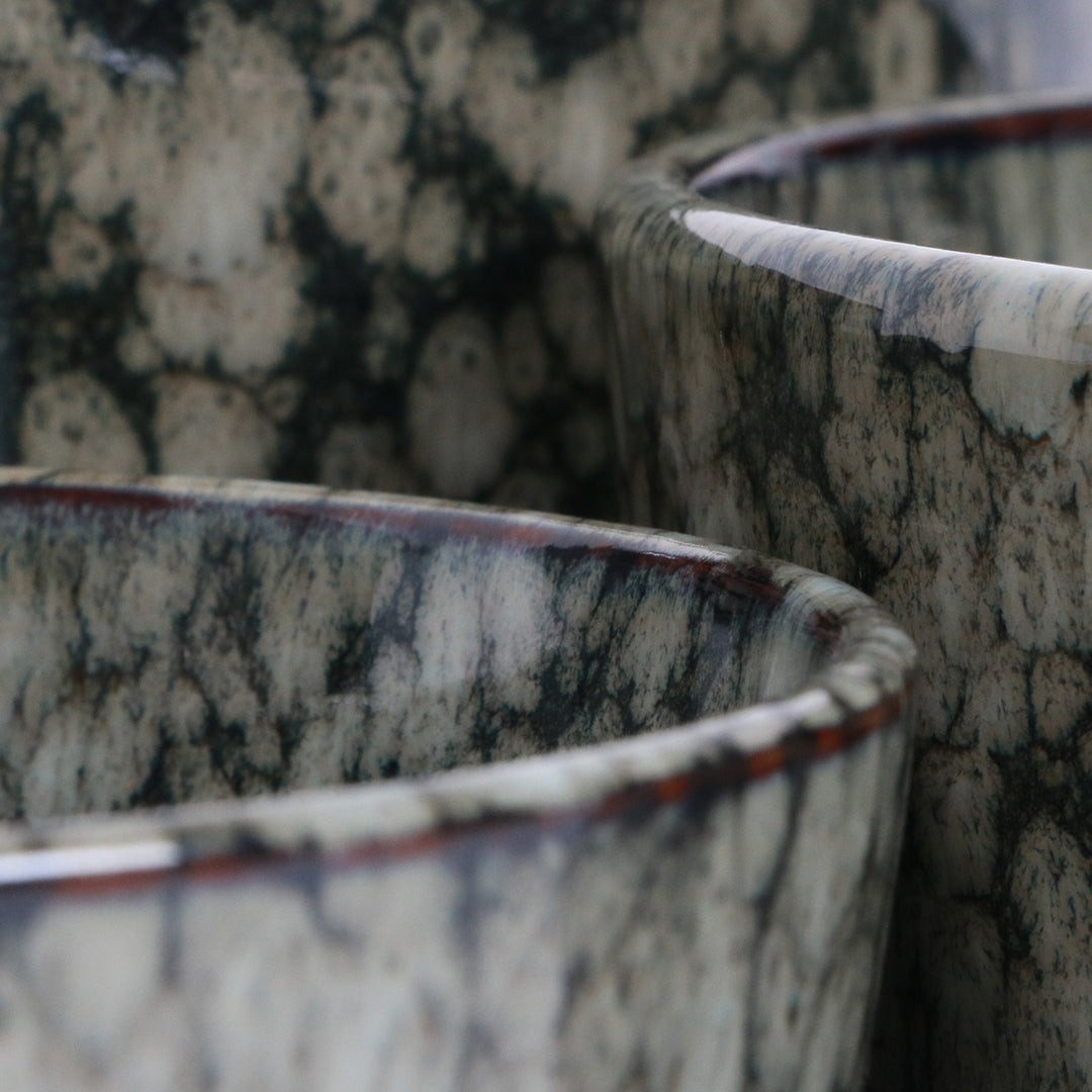 Keramik Hundenapf Jasper green marble