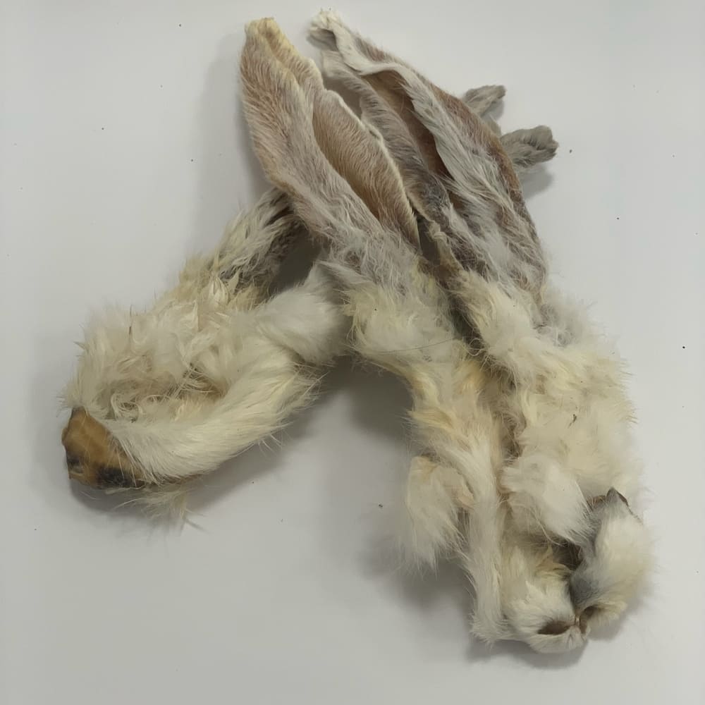 Kaninchenohren mit Fell für Hunde