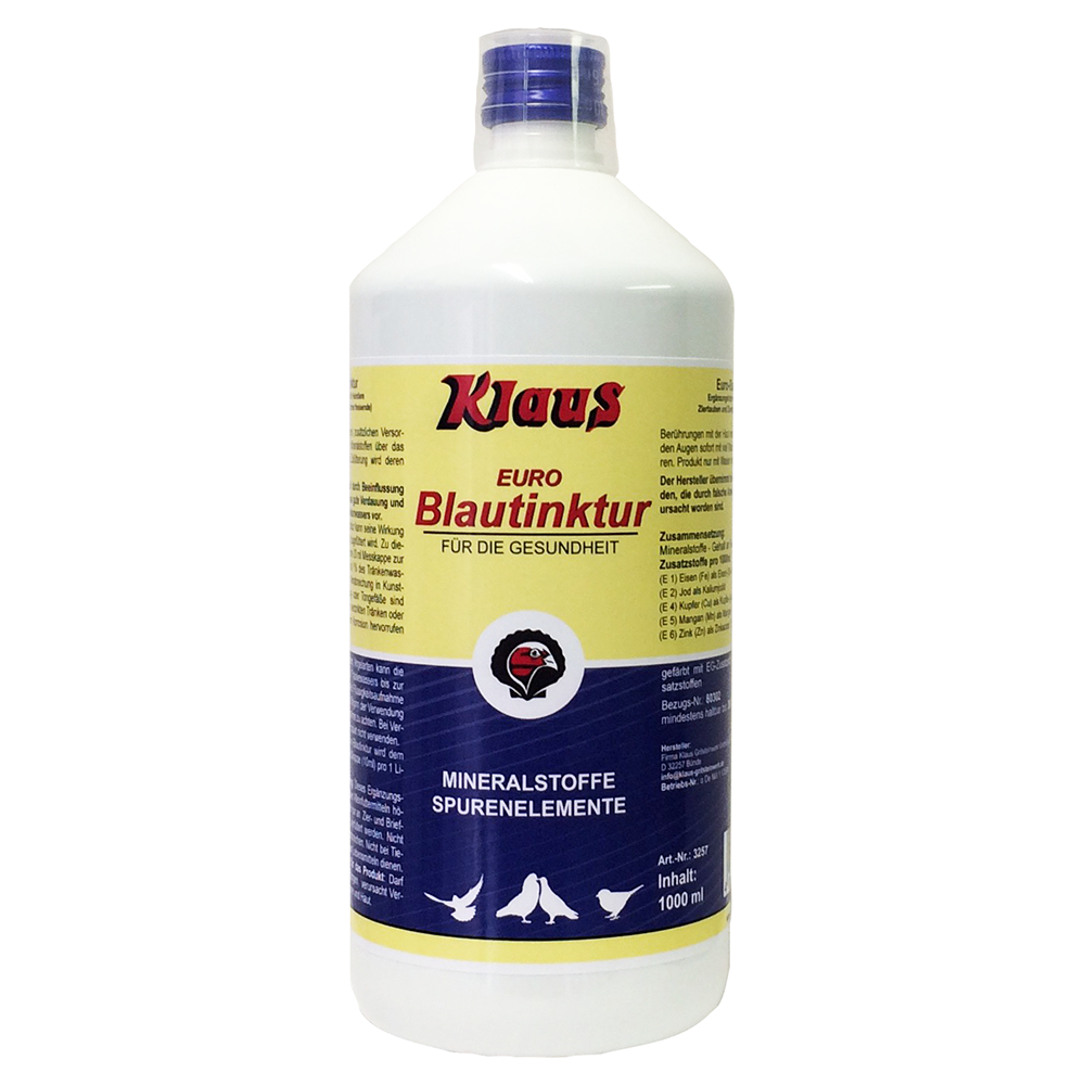 Klaus Blautinktur zur Trinkwasserdesinfektion