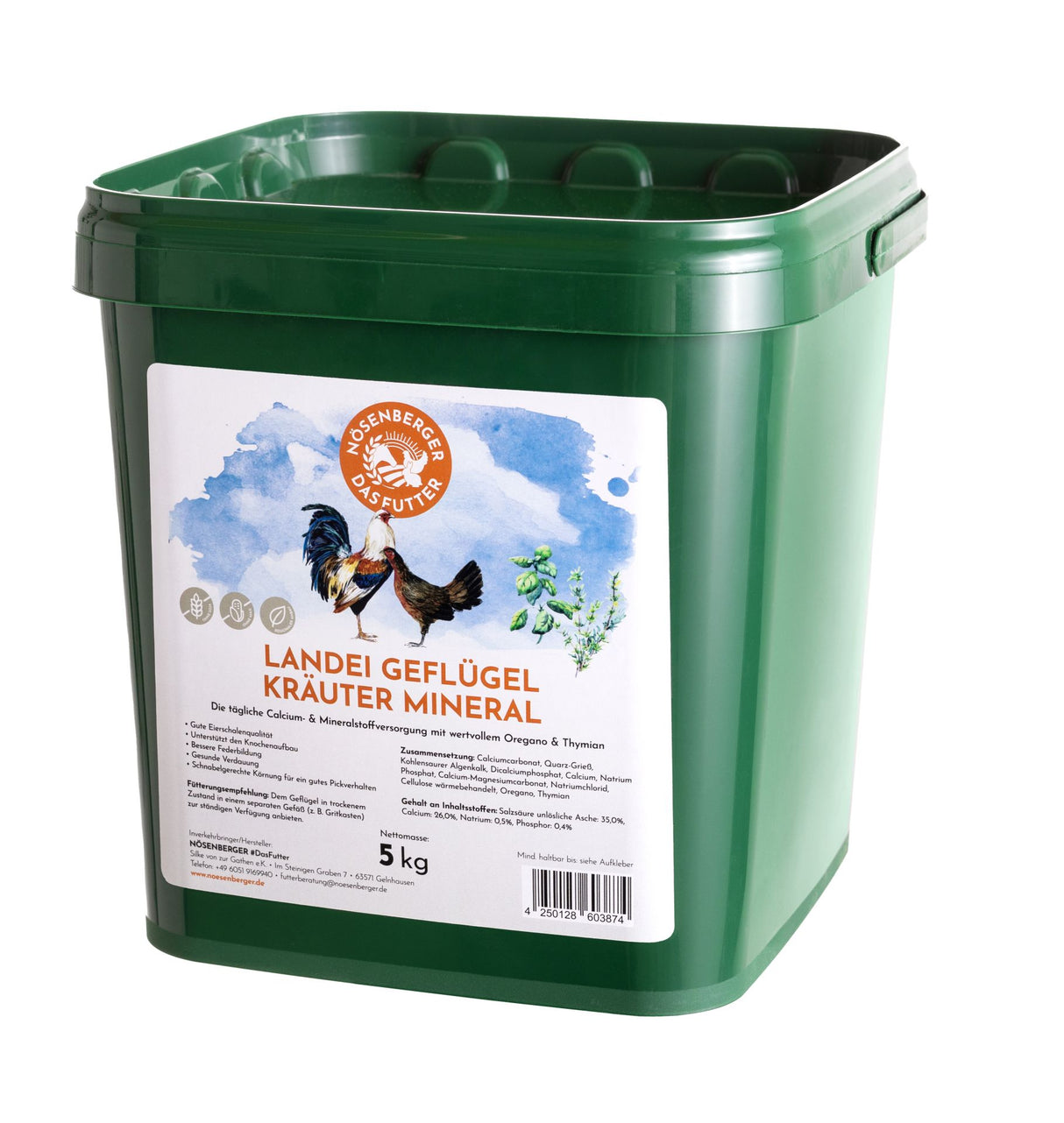 Mineralfutter mit Kräutern für Geflügel