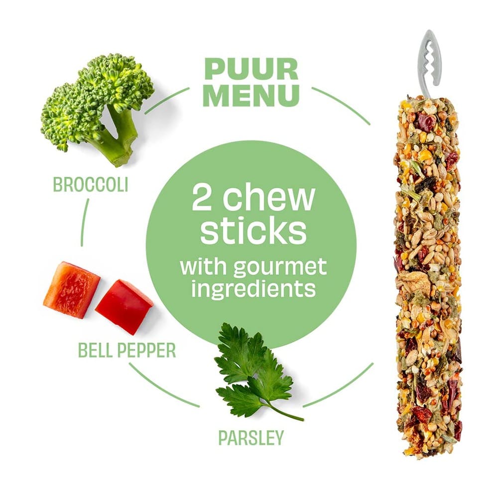 Puur Nagersticks mit Brokkoli Paprika und Petersilie