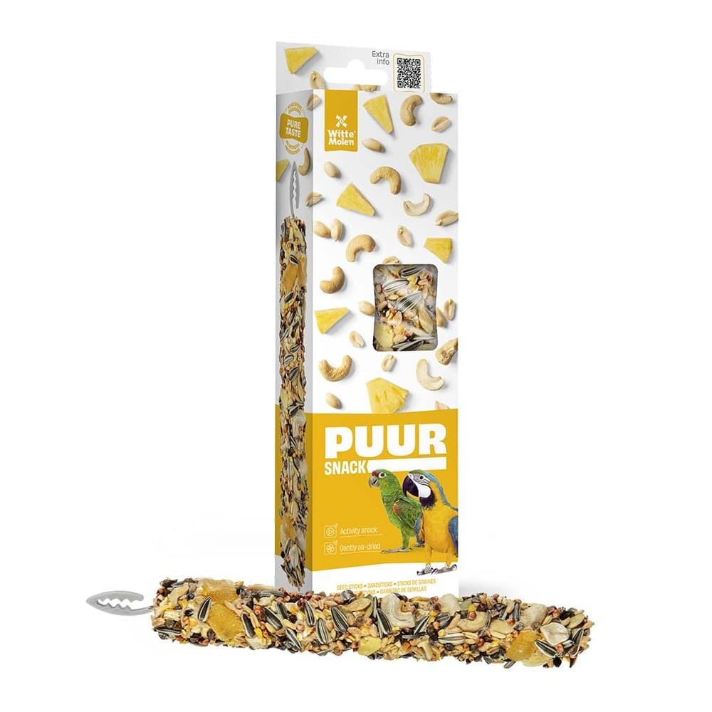 Puur Samen-Sticks für Papageien mit Cashew & Ananas