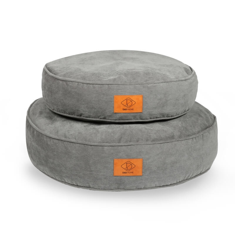 Bobby Hundekissen oval - grau - waschbarer Bezug