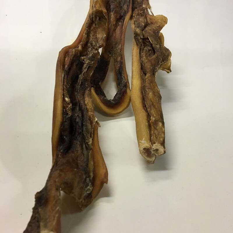 getrocknete Rinderkopfhautstangen für Hunde
