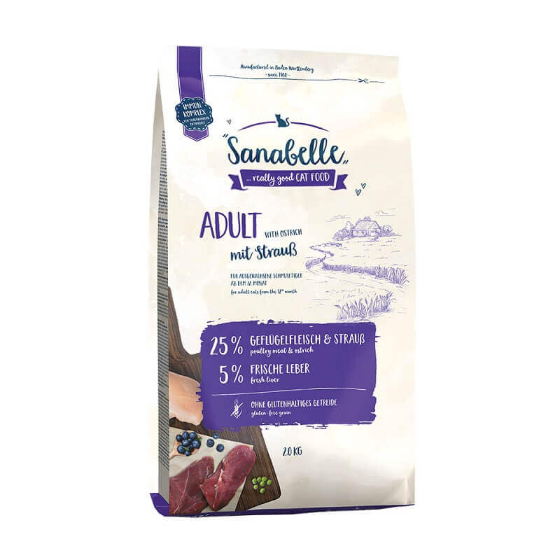 Sanabelle Katzentrockenfutter Adult mit Strauß