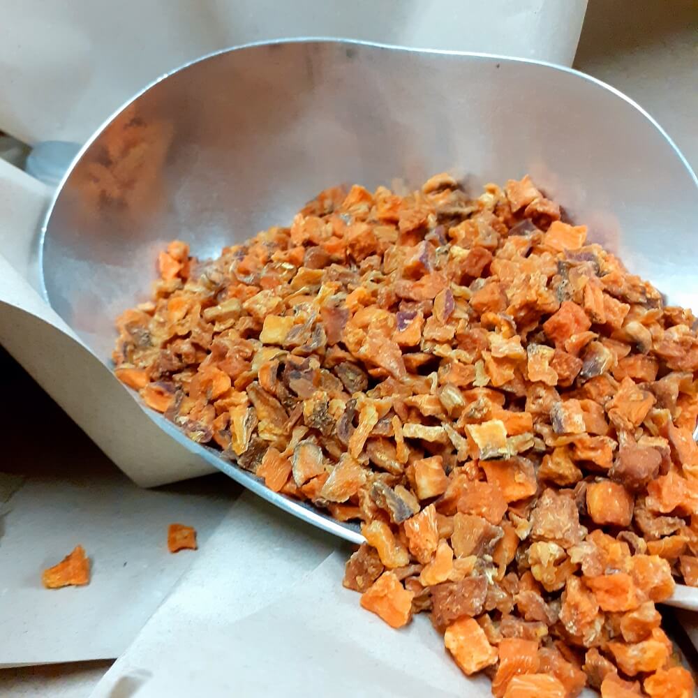 Süßkartoffelwürfel - getrocknete Süßkartoffel