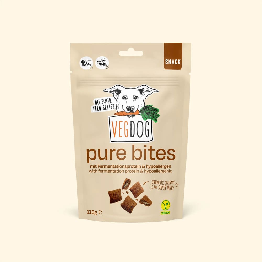 VegDog Pure Bites Vegan mit Fermentationsprotein