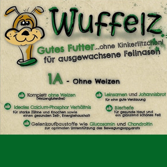 Wuffelz Hundetrockenfutter 1A ohne Weizen