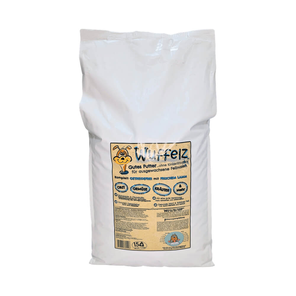 Wuffelz mit Lamm 15 kg Tüte