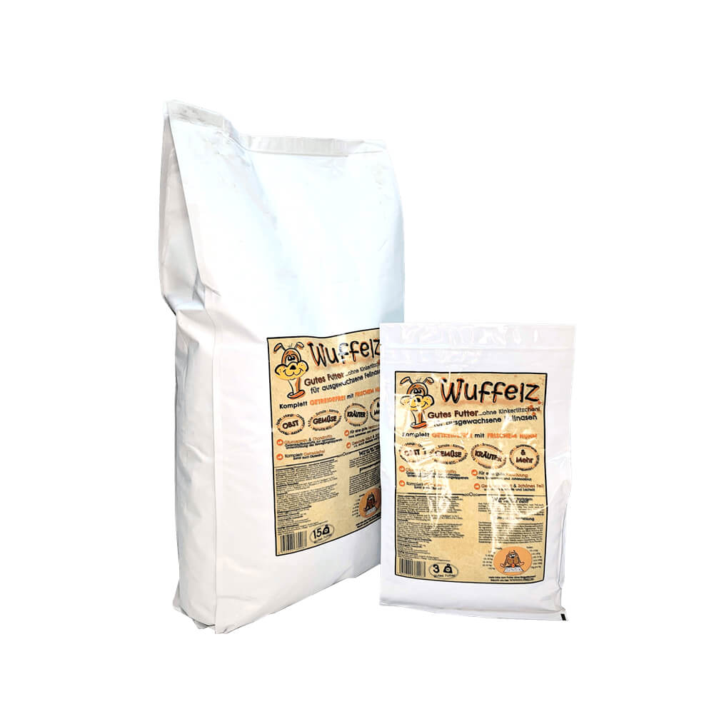 Wuffelz Hundefutter mit frischem Huhn
