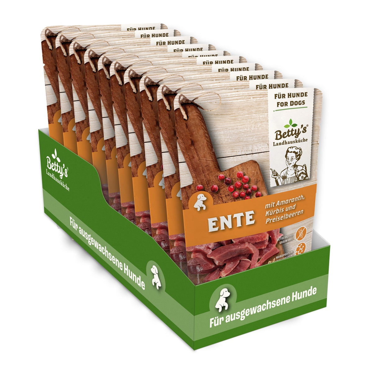 Betty’s Landhausküche Hund Frischebeutel Ente mit Amaranth