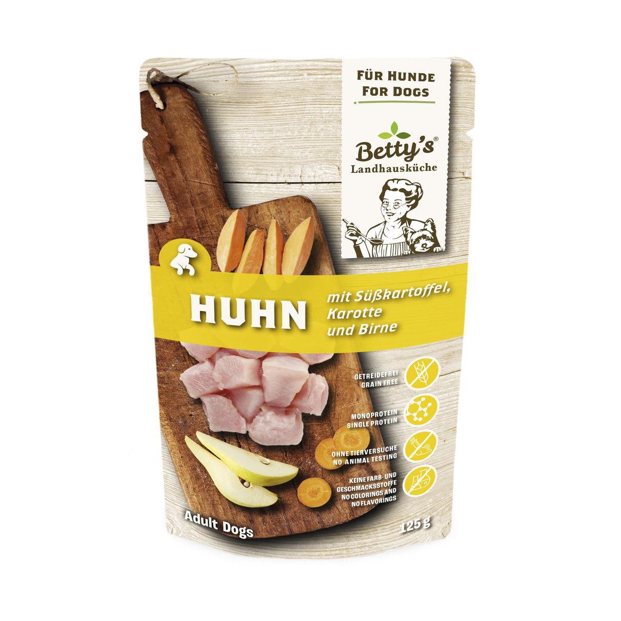 Bettys Frischebeutel Huhn mit Süßkartoffel für Hunde