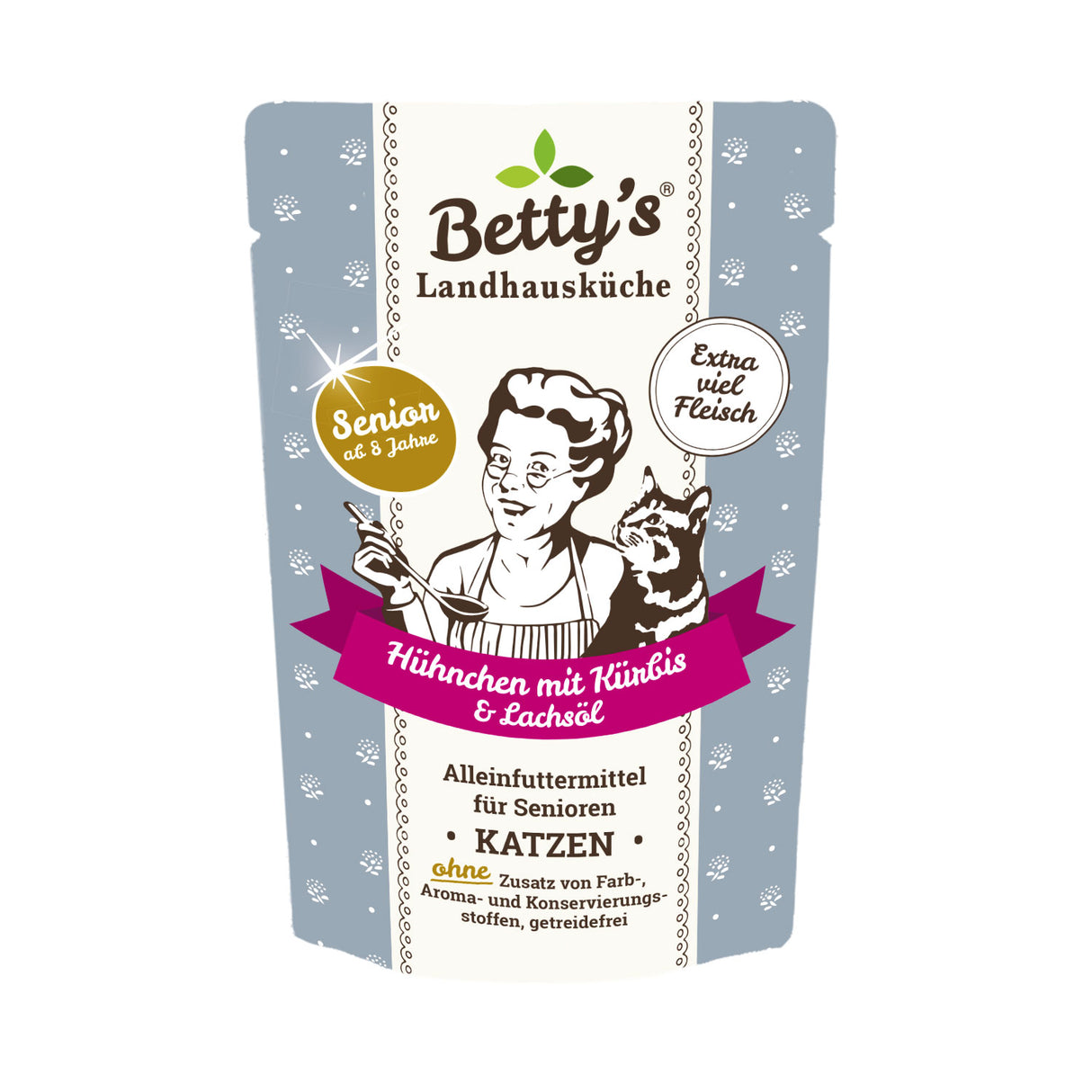 Bettys Pouchbeutel Senior Hühnchen mit Kürbis und Lachsöl