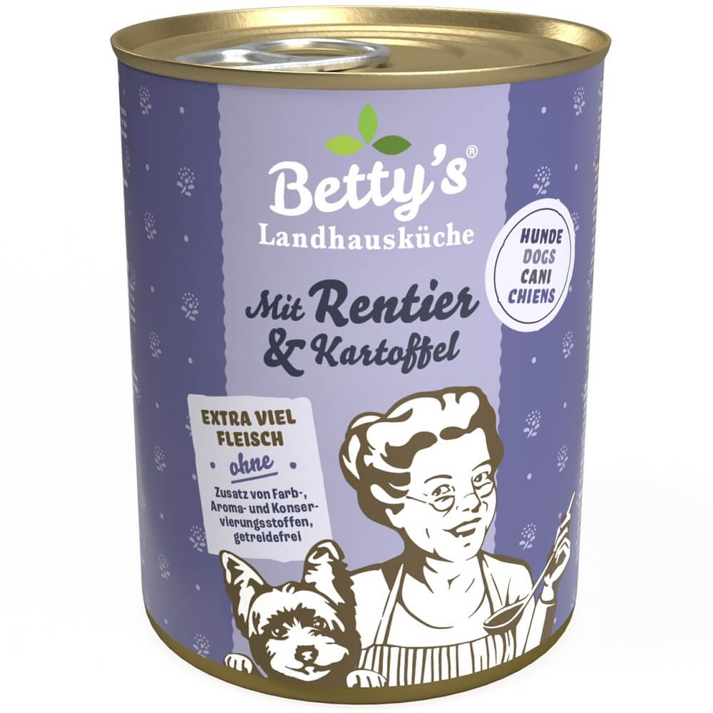Landhausküche Hunde mit Rind Rentier und Kartoffel