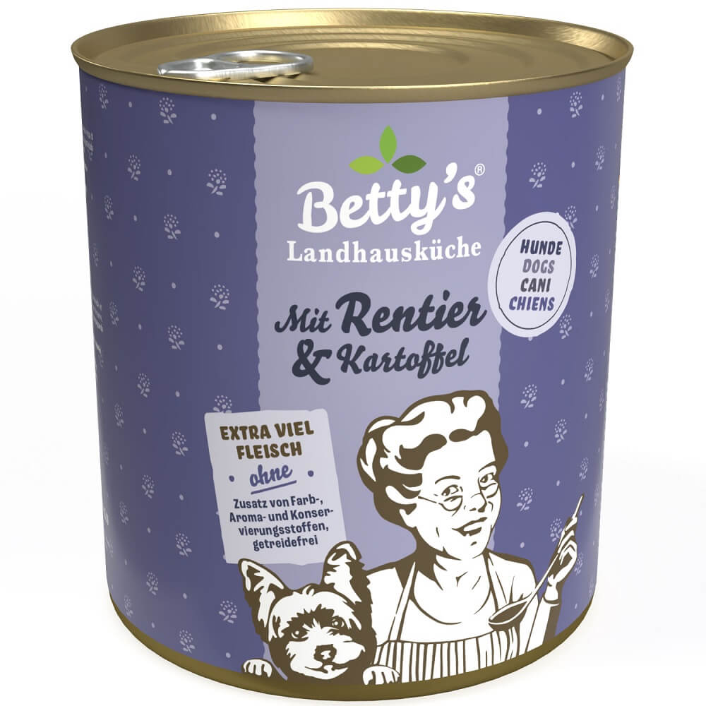 Landhausküche Hunde mit Rind Rentier und Kartoffel