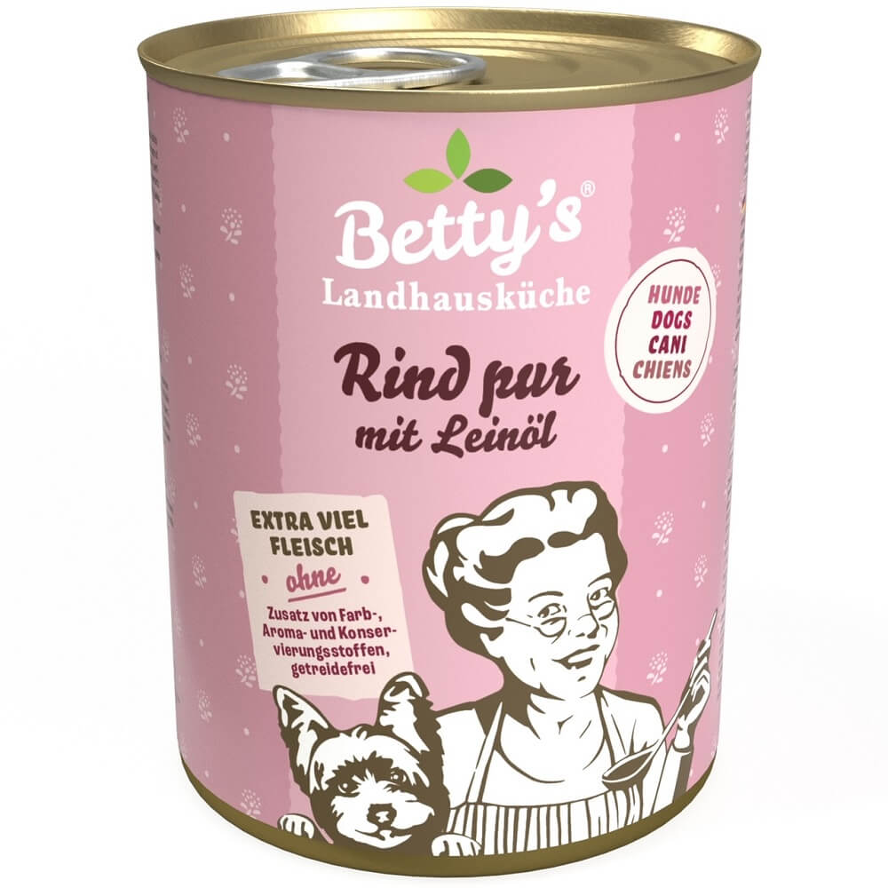 Landhausküche Hunde Rind pur mit Leinöl
