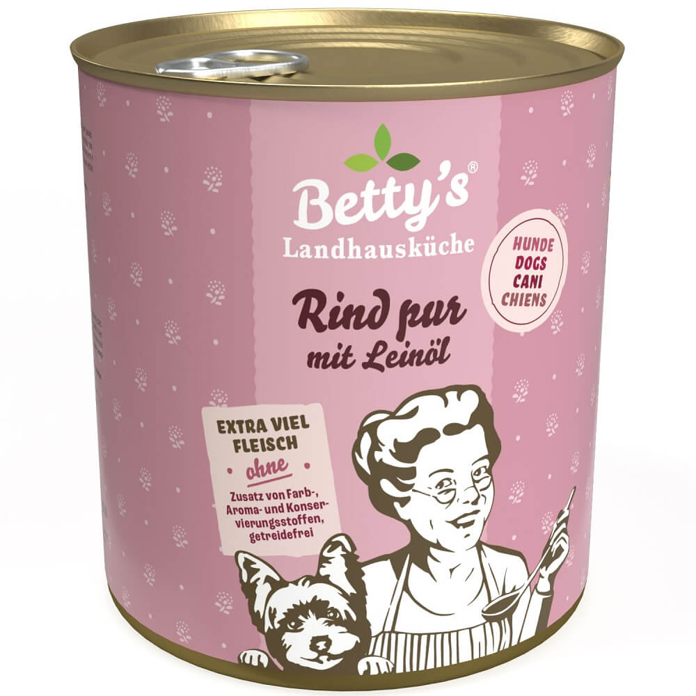 Landhausküche Hunde Rind pur mit Leinöl