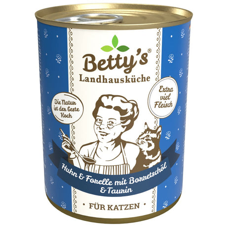 Betty's Katzenfutter Dosen mit Huhn und Forelle