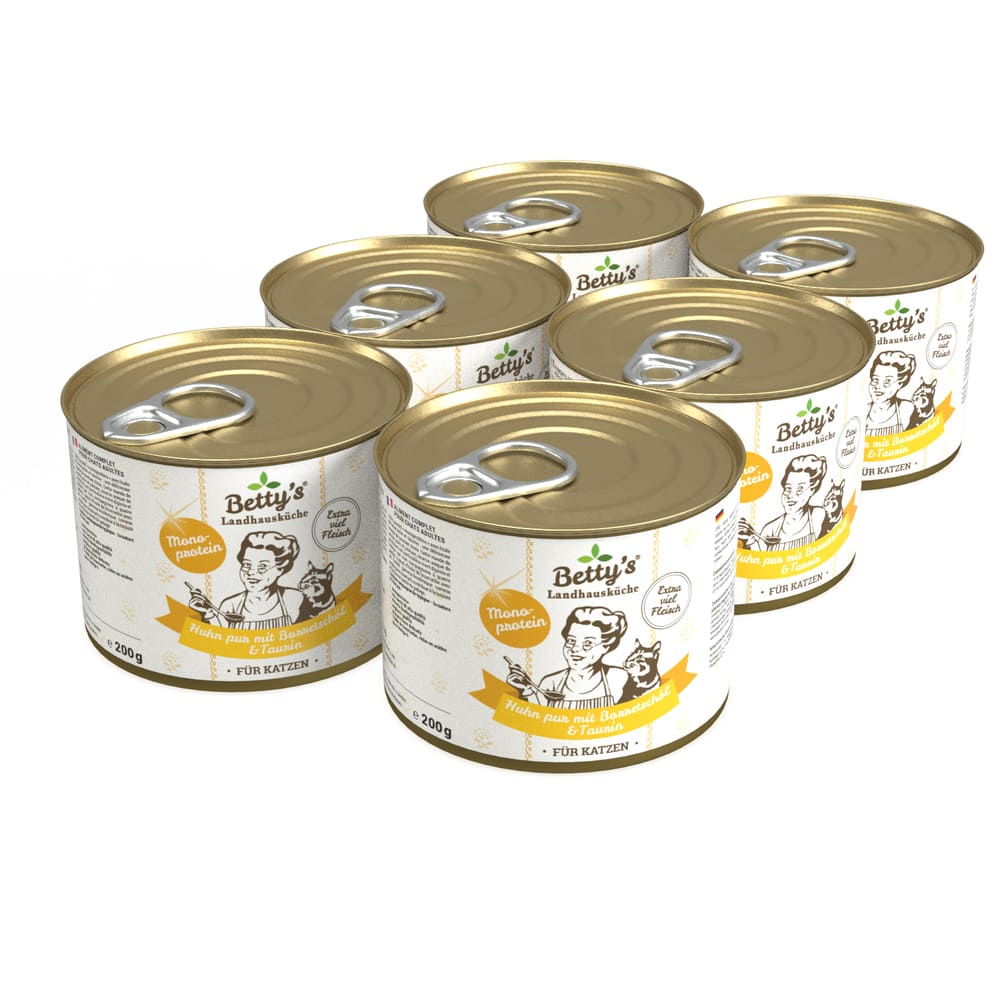 Betty's Katzen Nassfutter Dosen Monoprotein Huhn PUR