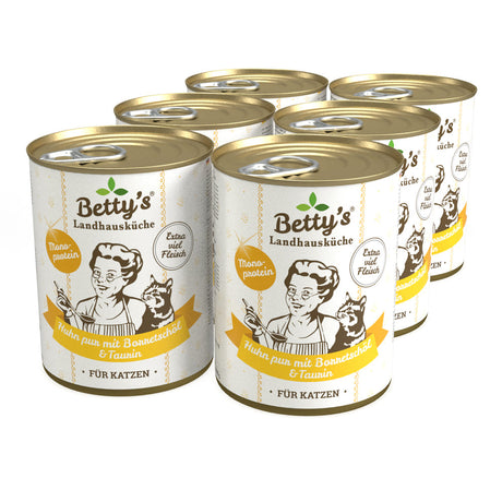 Betty's Katzen Nassfutter Dosen Monoprotein Huhn PUR