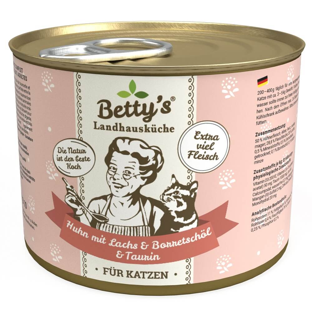 Landhausküche Katze Huhn & Lachs