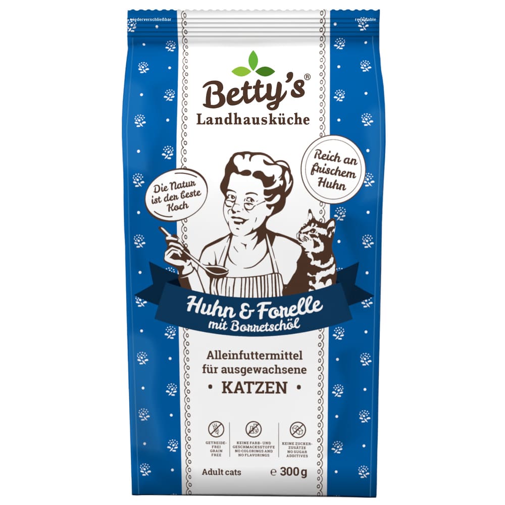 Betty's Katzen Trockenfutter Adult Huhn und Forelle