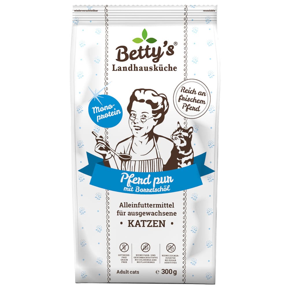 Betty's Katzen Trockenfutter Adult Pferd PUR