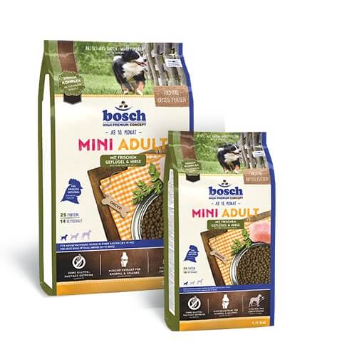 Bosch Hundefutter Mini Adult Geflügel und Hirse