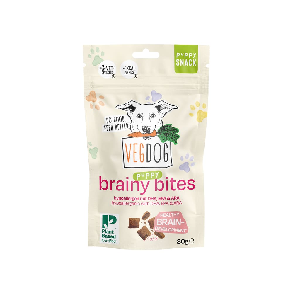 Vegdog Brainy Bites Hypoallergener Welpen Snack