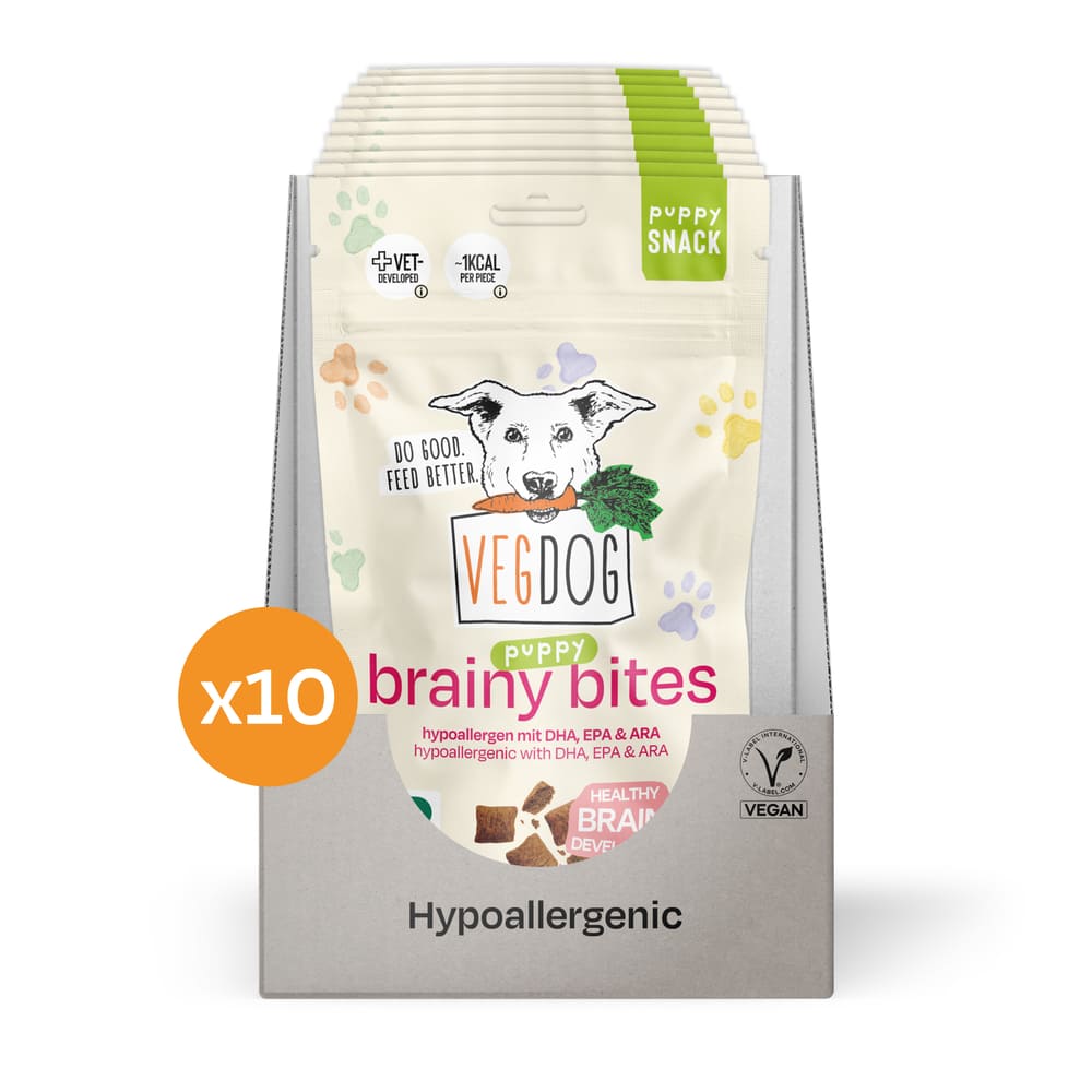 Vegdog Brainy Bites Hypoallergener Welpen Snack