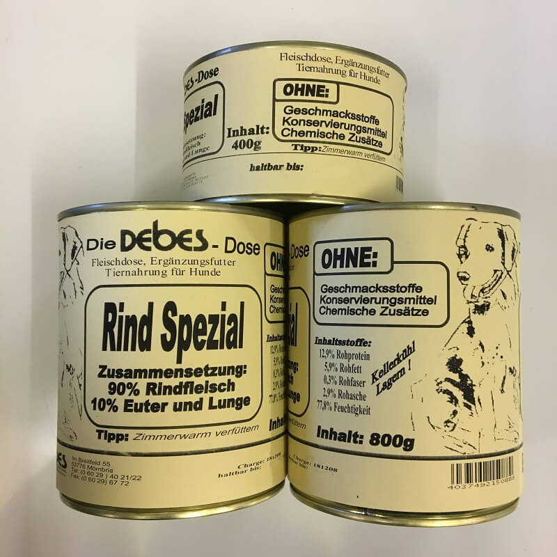 Hundefutter Dosenfleisch Rind Spezial