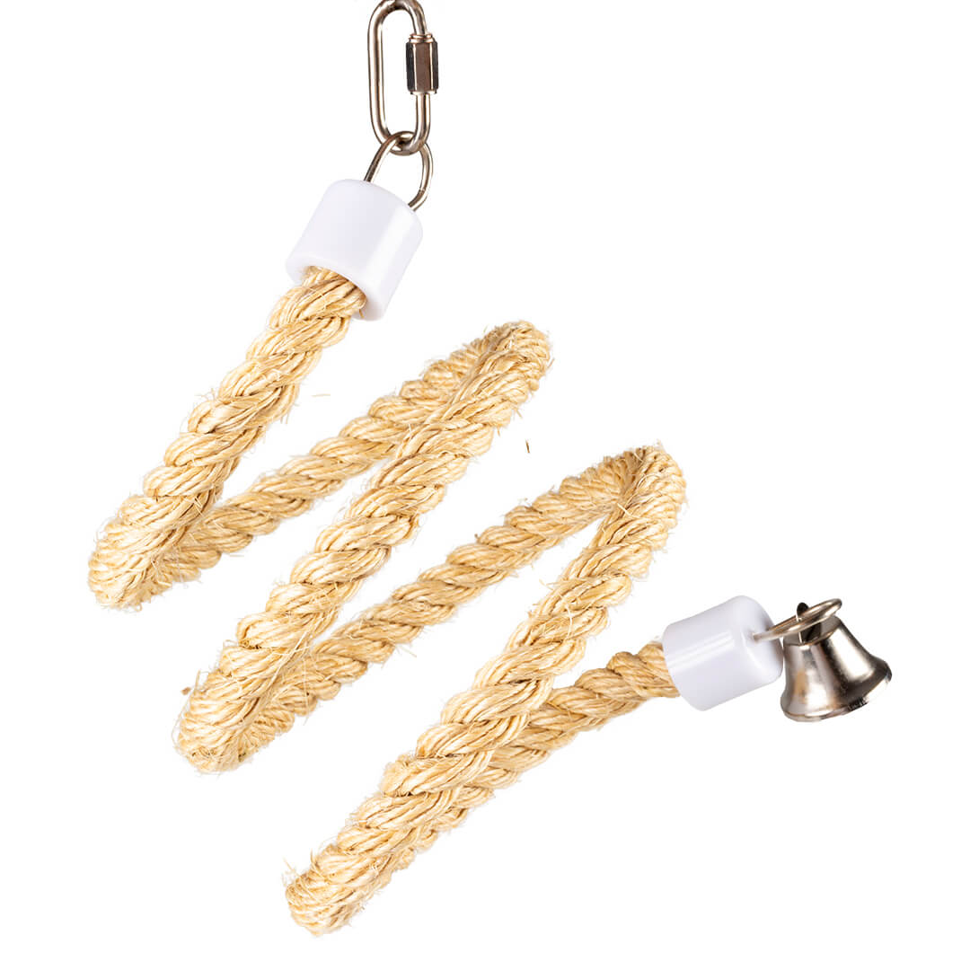 Kletterspirale aus Sisal mit Glöckchen