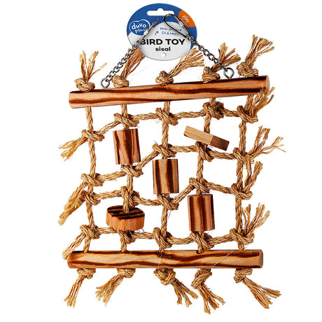 Kletternetz mit Sisal und Holz
