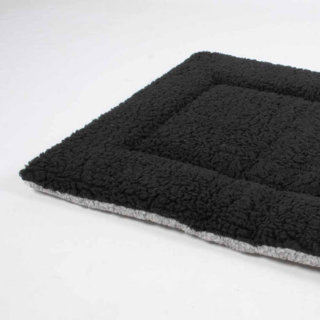 Duvo Bench Kissen Sherpa ECO Schwarz Grau