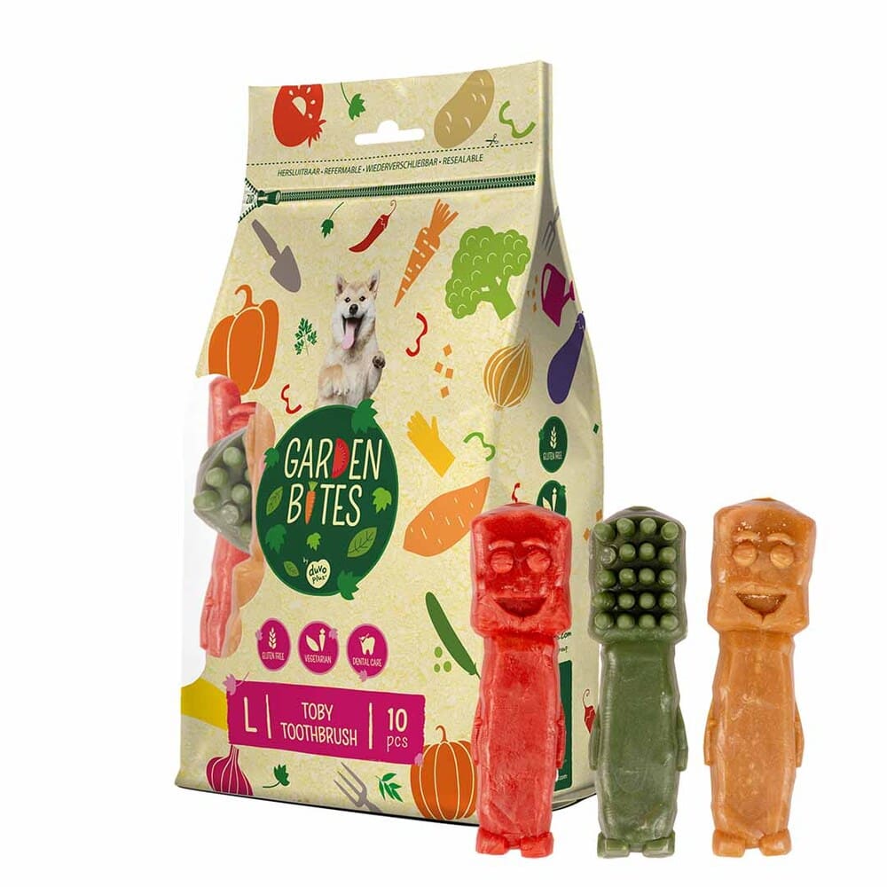 Garden Bites Toby Toothbrush - vegane Leckerlis für Hunde