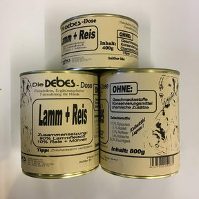 die Debes Dose Fleischtopf Lamm und Reis